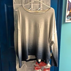 Ombre blue to gray sweater